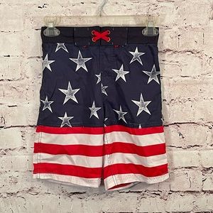 Cat and Jack Boys Patriotic Swim Trunks Size M